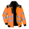 Blouson haute visibilité 3-en-1 avec bodywarmer polaire amovible Orange/noir – Portwest PW302