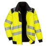 Blouson haute visibilité 3-en-1 avec bodywarmer polaire amovible Jaune/noir – Portwest PW302