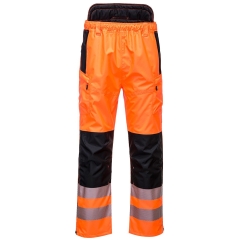 Pantalon haute visibilité imperméable respirant classe 2 Orange/noir – Portwest PW342