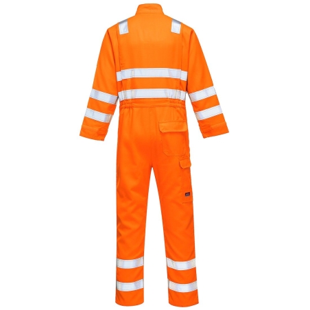 Combinaison multirisque ignifugée haute visibilité arc électrique Orange – Portwest MV91