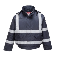 Blouson chaud imperméable multi-protection ignifugé antistatique Marine – Portwest S783