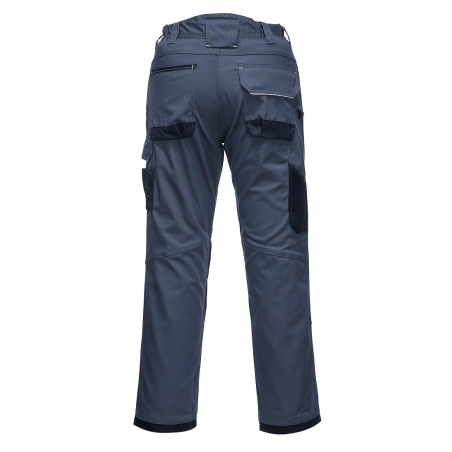 Pantalon de travail extensible léger multipoches PW3 Gris zoom/noir – Portwest PW304