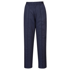 Pantalon femme ceinture élastiquée poly/coton Marine – Portwest LW97NAT