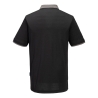 Polo manches courtes coupe active interlock poly-coton Noir/zoom gris – Portwest PW210