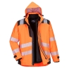 Parka 3-en-1 haute visibilité classe 3 imperméable Orange/noir – Portwest PW365