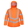 Parka d'hiver haute visibilité femme classe 3 isolée Orange – Portwest LW74