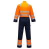 Combinaison haute visibilité multi-risques ignifugée antistatique Orange/marine – Portwest MV29