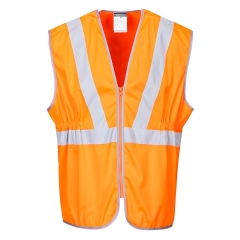 Gilet haute visibilité long anti-happement RIS classe 2 Orange – Portwest RT20