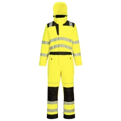 Combinaison de pluie haute visibilité classe 3 PW3 Jaune/noir – Portwest PW355