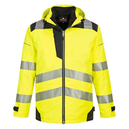 Parka 3-en-1 haute visibilité classe 3 imperméable Jaune/noir – Portwest PW365