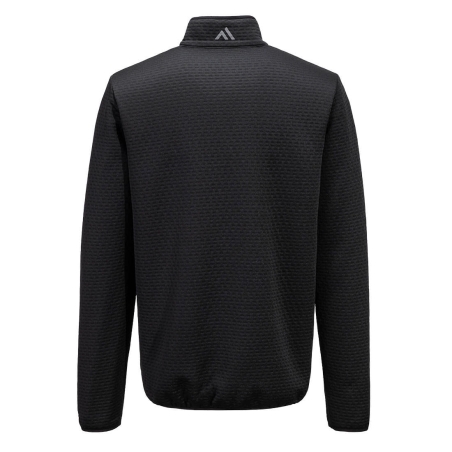 Sweatshirt texturé quart de zip anti-boulochage Noir – Portwest KX376