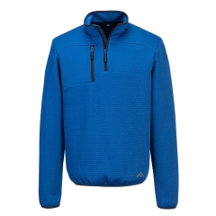 Sweatshirt texturé quart de zip anti-boulochage Bleu quartz – Portwest KX376