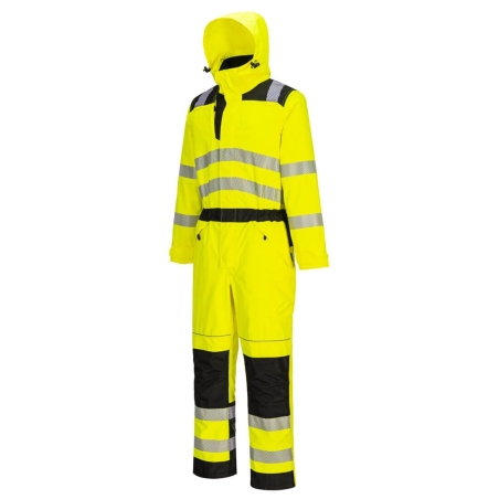 Combinaison de pluie haute visibilité classe 3 PW3 Jaune/noir – Portwest PW355
