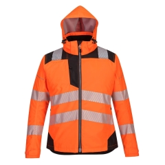 Parka d'hiver haute visibilité femme imperméable classe 2 Orange/noir – Portwest PW382