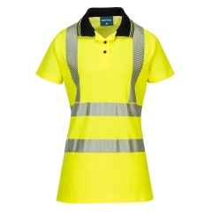 Polo femme haute visibilité bande HiVisTex Pro classe 2 Jaune/noir – Portwest LW72