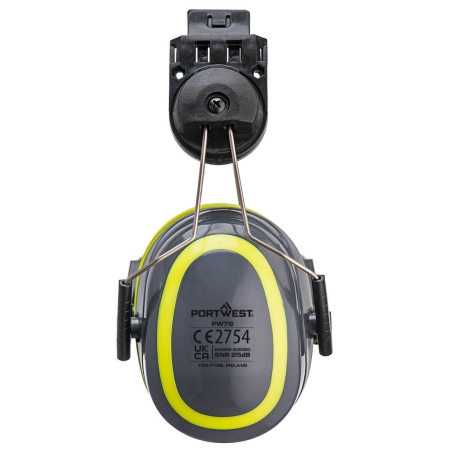 Coquilles anti-bruit clipsables sur casque HV Extreme Gris/jaune – Portwest PW76