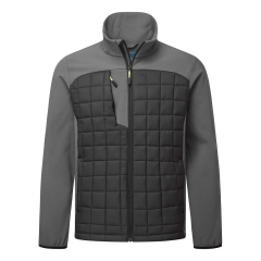 Veste hybride isolée panneaux softshell résistants au vent Gris zoom – Portwest PW328