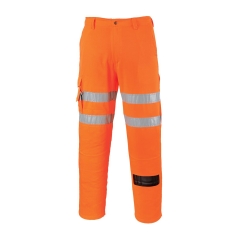 Pantalon Rail Combat haute visibilité multipoches Orange – Portwest RT46
