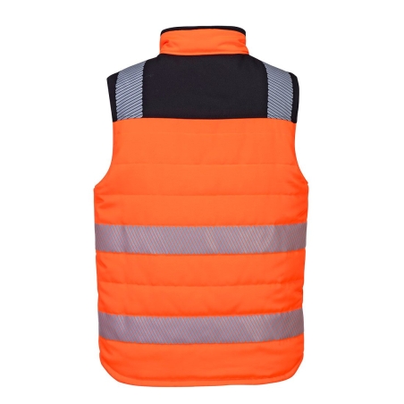 Bodywarmer réversible haute visibilité classe 2 Orange/noir – Portwest PW374