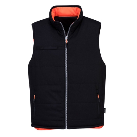Bodywarmer réversible haute visibilité classe 2 Orange/noir – Portwest PW374