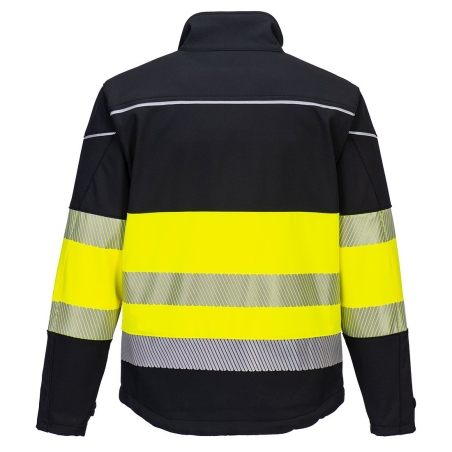Veste softshell haute visibilité classe 1 Noir/jaune – Portwest PW375