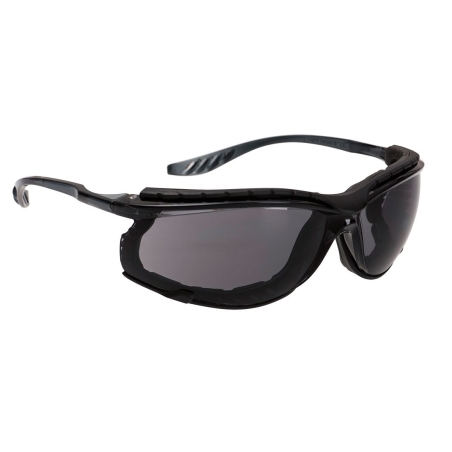 Lunettes de protection oculaire antirayures anti-UV Fumé – Portwest PS14, sachet de 12