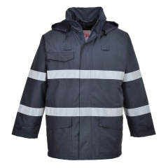Parka pluie multirisques ignifugée antistatique avec doublure polaire Marine – Portwest S770