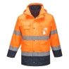 Parka haute visibilité 3 en 1 avec polaire amovible Orange/marine – Portwest S162
