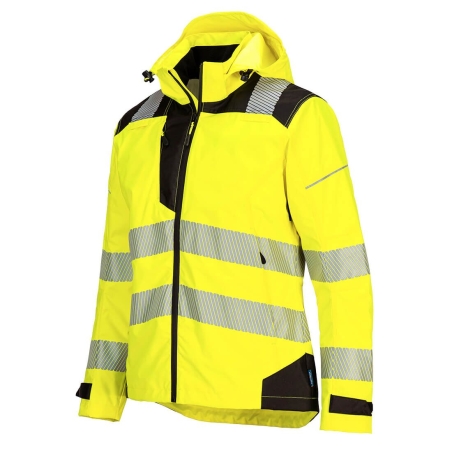 Veste de pluie haute visibilité classe 2 pour femme Jaune/noir – Portwest PW389