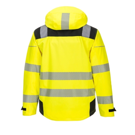 Veste de pluie imperméable respirante haute visibilité classe 3 Jaune/noir – Portwest PW360