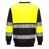 Sweat-shirt col ras du cou haute visibilité classe 1 Jaune/noir – Portwest PW376