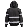 Blouson bomber 4-en-1 imperméable bandes réfléchissantes Noir – Portwest S435