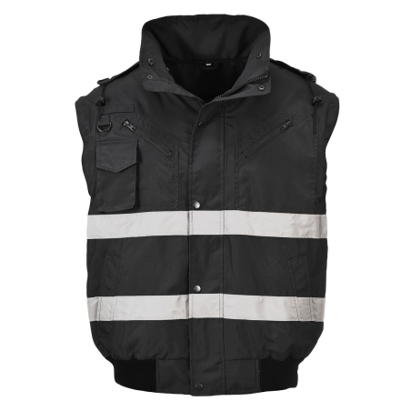 Blouson bomber 4-en-1 imperméable bandes réfléchissantes Noir – Portwest S435