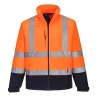 Veste softshell haute visibilité 3 couches classe 3 Orange/marine – Portwest S425