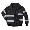 Blouson bomber 4-en-1 imperméable bandes réfléchissantes Noir – Portwest S435