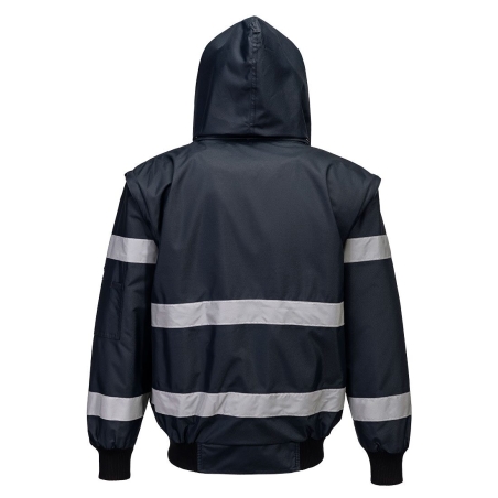 Blouson bomber 4-en-1 imperméable bandes réfléchissantes Marine – Portwest S435