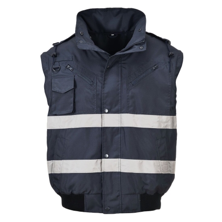 Blouson bomber 4-en-1 imperméable bandes réfléchissantes Marine – Portwest S435