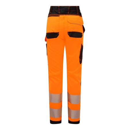 Pantalon de travail femme stretch holster haute visibilité Orange/noir – Portwest PW385