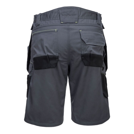 Bermuda de travail multipoches holster PW3 Gris zoom/noir – Portwest PW345