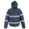 Blouson imperméable haute visibilité capuche dissimulée Marine – Portwest S434
