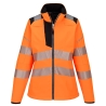 Veste softshell haute visibilité femme classe 2 Orange/noir – Portwest PW381
