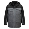Parka de travail imperméable matelassée bicolore Noir/gris – Portwest S562