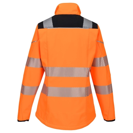 Veste softshell haute visibilité femme classe 2 Orange/noir – Portwest PW381