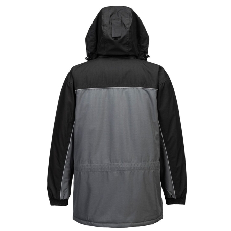 Parka de travail imperméable matelassée bicolore Noir/gris – Portwest S562