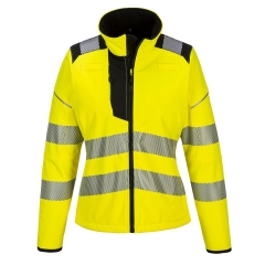 Veste softshell haute visibilité femme classe 2 Jaune/noir – Portwest PW381