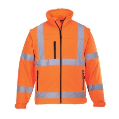 Blouson softshell haute visibilité 3 couches classe 3 Orange – Portwest S428