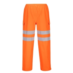 Pantalon imperméable haute visibilité coupe-vent classe 2 Orange – Portwest S597