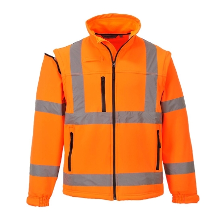 Blouson softshell haute visibilité 3 couches classe 3 Orange – Portwest S428