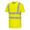 T-shirt haute visibilité col en V à empiècements aérés Jaune – Portwest S179
