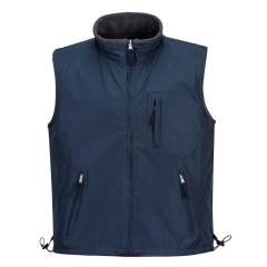 Bodywarmer réversible ripstop et polaire anti-boulochage Marine – Portwest S418NAR